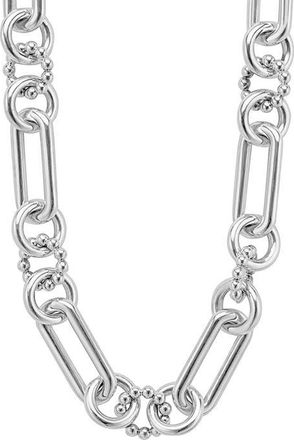 Lagos Large Sterling Silver Caviar Link Necklace at Nordstrom, Size 24