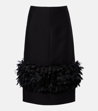 Toteme Gonna a tubino Petal in lana e seta