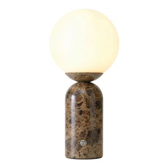 Brightech Mila Tall Table Lamp - Brown Marble