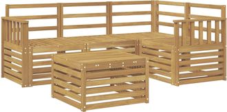 vidaXL Conjunto De Sof&aacute;s De Exterior 5 Uds. Blanco Vidaxl