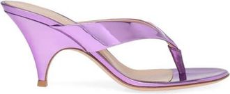 Gianvito Rossi Sofia Thong Mule in Purple Calf Leather at Nordstrom, Size 35.5