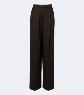 Ralph Lauren Collection Clarice wool wide-leg pants