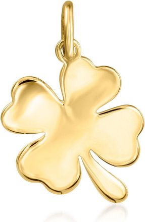 RS Pure by Ross-Simons Italian 14kt Yellow Gold 4-Leaf Clover Charm