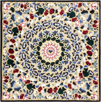 Bimba & Lola Kaleidoscopic Flowers Scarf in Taupe at Nordstrom