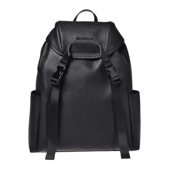 Baldinini Black tumbled leather rucksack