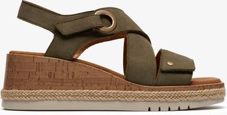 Clarks Kidiki Sun Dark Olive Nubuck