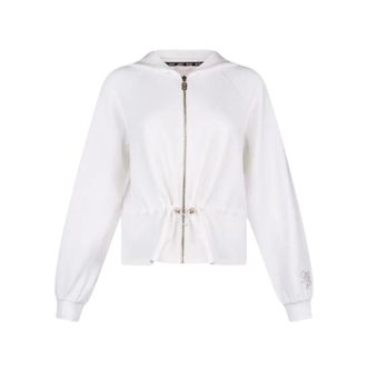 Liu Jo Zip-throughs, female, White, Size: 2XS Neoprene Zip Hoodie