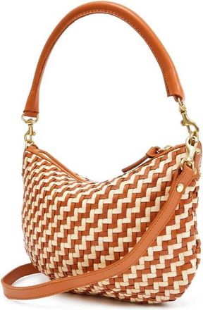 Clare Vivier Petit Moyen Woven Leather Messenger Bag in Natural/cream Woven Zig-Zag at Nordstrom