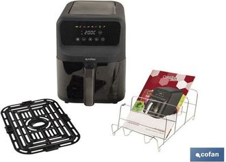 cofan Freidora De Aire Digital Slim Con Ventana 5 L 1500 W, Freidora De Aire Caliente Slim Con Pantalla Digital T&aacute;ctil En Color, La Revoluci&oacute;n Que Buscas Pa