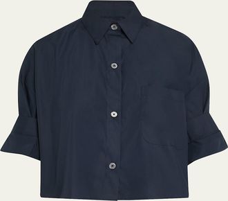 TWP Next Ex Cropped Shirt in Superfine Cotton