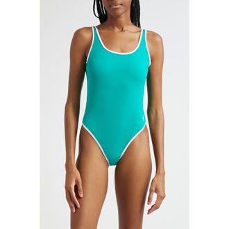Sporty & Rich Carla One-Piece Swimsuit in Spring Green at Nordstrom Rack, Size X-Large