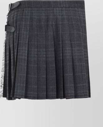 Balenciaga mini skirt with buckle and fringe trim