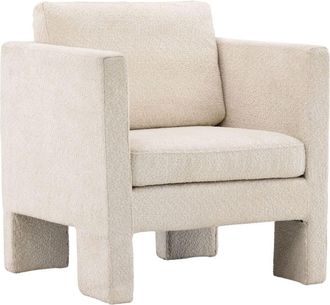 Meubles et Design Sillón de tela bouclé - Beige