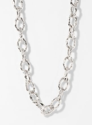 Pilgrim Womens Oval wavy link chain necklace Exclusive Simons x Pilgrim collection