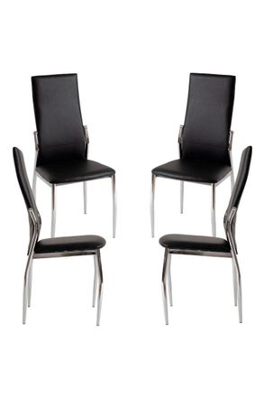 Regalos Miguel Packs Sillas Comedor - Pack 4 Sillas Yeki - Negro
