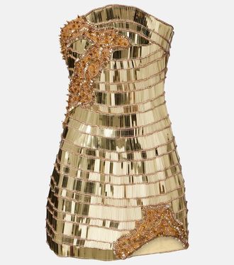 Rachel Gilbert Ariel embellished bustier dress