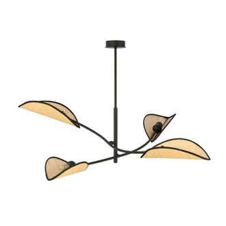 Wonderlamp L&aacute;mpara De Techo Flik Rat&aacute;n (4 Luces)