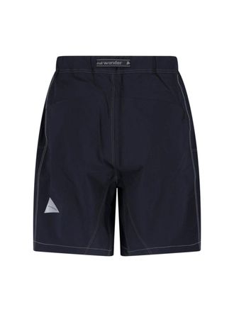 And Wander Mens Trousers Black Nylon