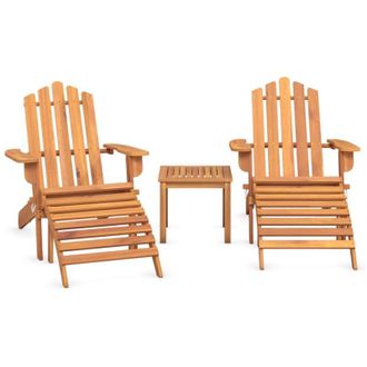 vidaXL Juego De Muebles De Jard&iacute;n Adirondack 3 Piezas Madera Acacia Vidaxl