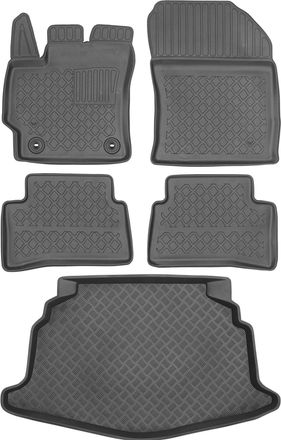 OEM Juego De Alfombrillas Para Toyota Corolla Xii Hatchback Del 2019: Alfombrilla Para Coche + Alfombrilla Para Maletero