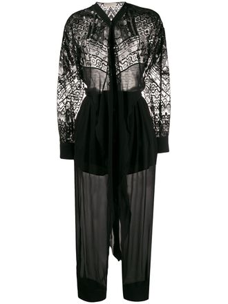 Pucci Vivara embroidered jumpsuit - women - Silk - 48 - Black