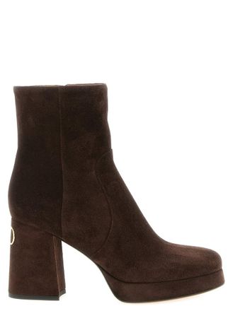 Valentino Garavani Brown Solid Fawcette Boots