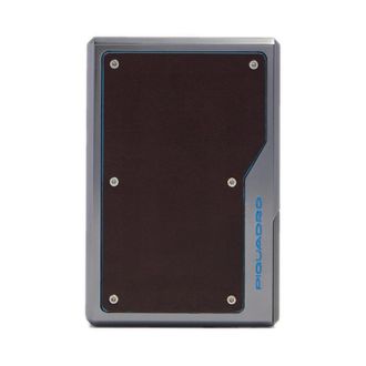 Piquadro Accessoires, unisex, Bruin, ONE Size, Katoen, RFID-blokkerende Mag Safe Kaarthouder
