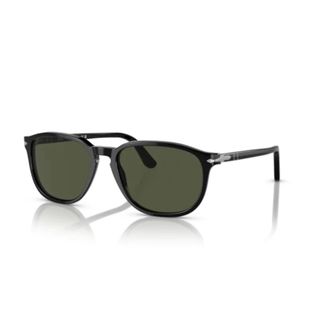 Persol Sunglasses, unisex, Black, Size: 55 MM Retro Round Sunglasses
