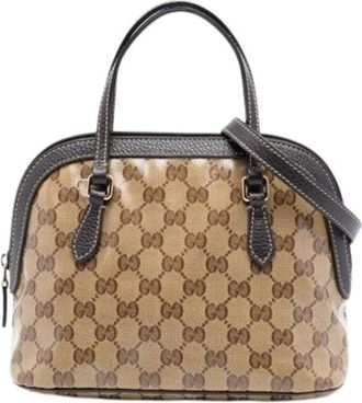 Gucci Pre-owned Handbags, female, Beige, Size: ONE SIZE Pre-owned Vintage Satchel