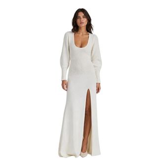 Jacquemus La Robe Dao Maxi Jurk - Dames - Kleedjes - Wit - M - Leer - Kleedjes