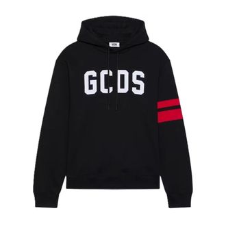 GCDS Hoodies, male, Black, Size: L Hooded Sweatshirt