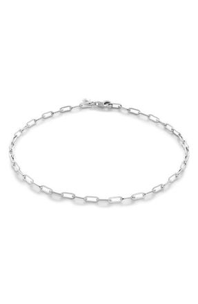 Monica Vinader Mini Paper Clip Chain Bracelet in Sterling Silver at Nordstrom
