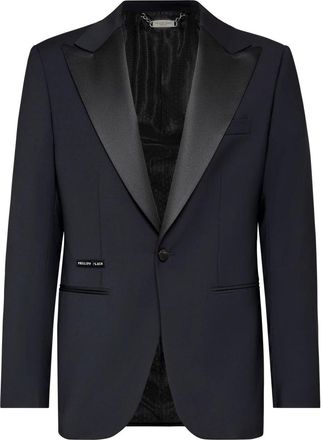 Philipp Plein Heren, Jassen, Blauw, Maat: 2XL Wol