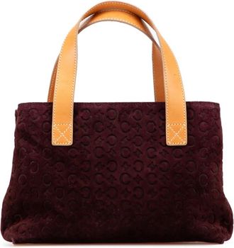 Celine Borsa a mano C Macadam in pelle scamosciata 2000 - Rosso