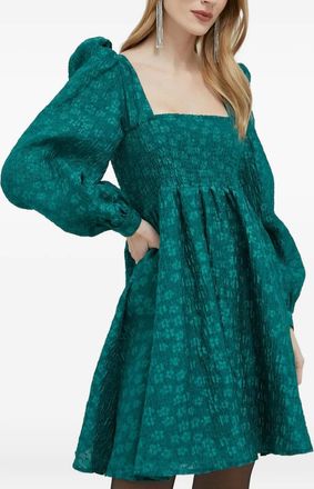 Custommade Abito corto con maniche a palloncino - Verde