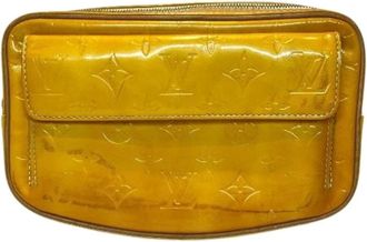 Louis Vuitton Pre-owned Belt Bags, male, Yellow, Size: ONE SIZE Pre-owned Fulton Monogram Vernis Waist Pouch
