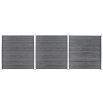 vidaXL Vidaxl - Pannello di Recinzione in wpc 526x186 cm Grigio
