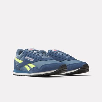 Reebok Classic Trainingsschuh REEBOK CLASSIC CLASSIC AZ, Damen, Gr. 36,5, shadow, batik blau, solar acid gelb, Leder, Synthetik, Textil, Schuhe Trainingsschuh