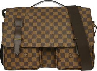 Louis Vuitton Broadway Damier Ebene Brown Canvas Handbag (Pre-Owned)