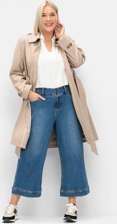 Sheego 7/8-Jeans SHEEGO, Damen, Gr. 40, Normalgr&ouml;ssen, blau (blau denim), 99% Baumwolle, 1% Elasthan, unifarben, 7/8-L&auml;nge, Jeans 7/8-Jeans