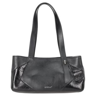 Off-white Small Oyah Shoulder Bag in Black Calf Leather