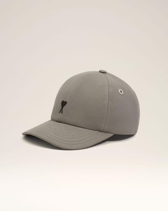 Ami Grey Cotton Ami De Coeur Embroidery Cap Grey - OS - Unisex