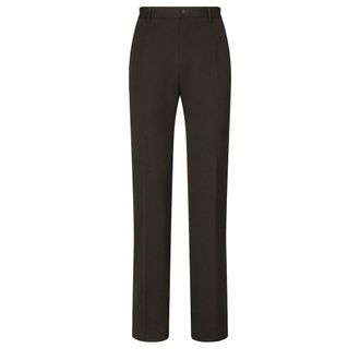 Dolce & Gabbana Broeken, Heren, Zwart, L, Wol, Flared wollen broek