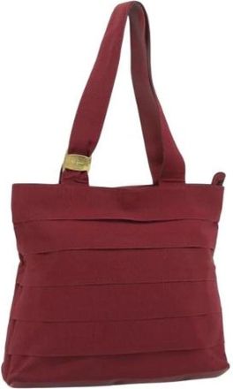 Ferragamo Pre-owned Canvas Tote Bag - Dames - Vintage Schoudertas - Rood - ONE Size - Vintage