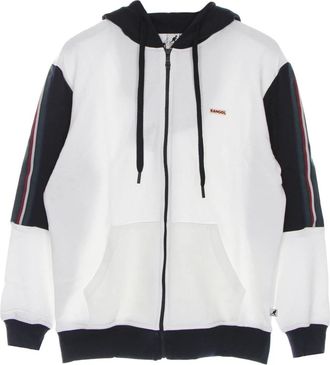 Kangol Heritage Taped Zip Hoodie Off White - Heren - Vesten met rits - Wit - S - Katoen - Hoodies & sweatvesten