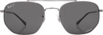 Ray-Ban Grey Chromance Irregular Unisex Sunglasses RB3707 004/K8 57