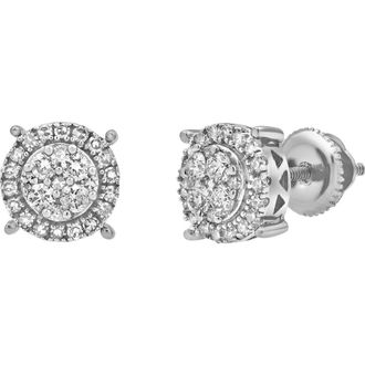 LuvMyJewelry Dreamcatcher 14K White Gold Diamond Stud Earrings - 0.26ct. at Nordstrom