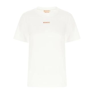 Marni T-Shirts, female, White, XS, Casual Cotton T-Shirt for Men