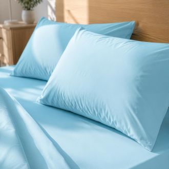 KASANOVA Coppia federe cotone azzurro