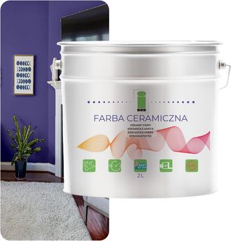 OEM Pintura Cer&aacute;mica Para Paredes Lavable, Color Lavanda, 2 L, Resistente A Las Manchas